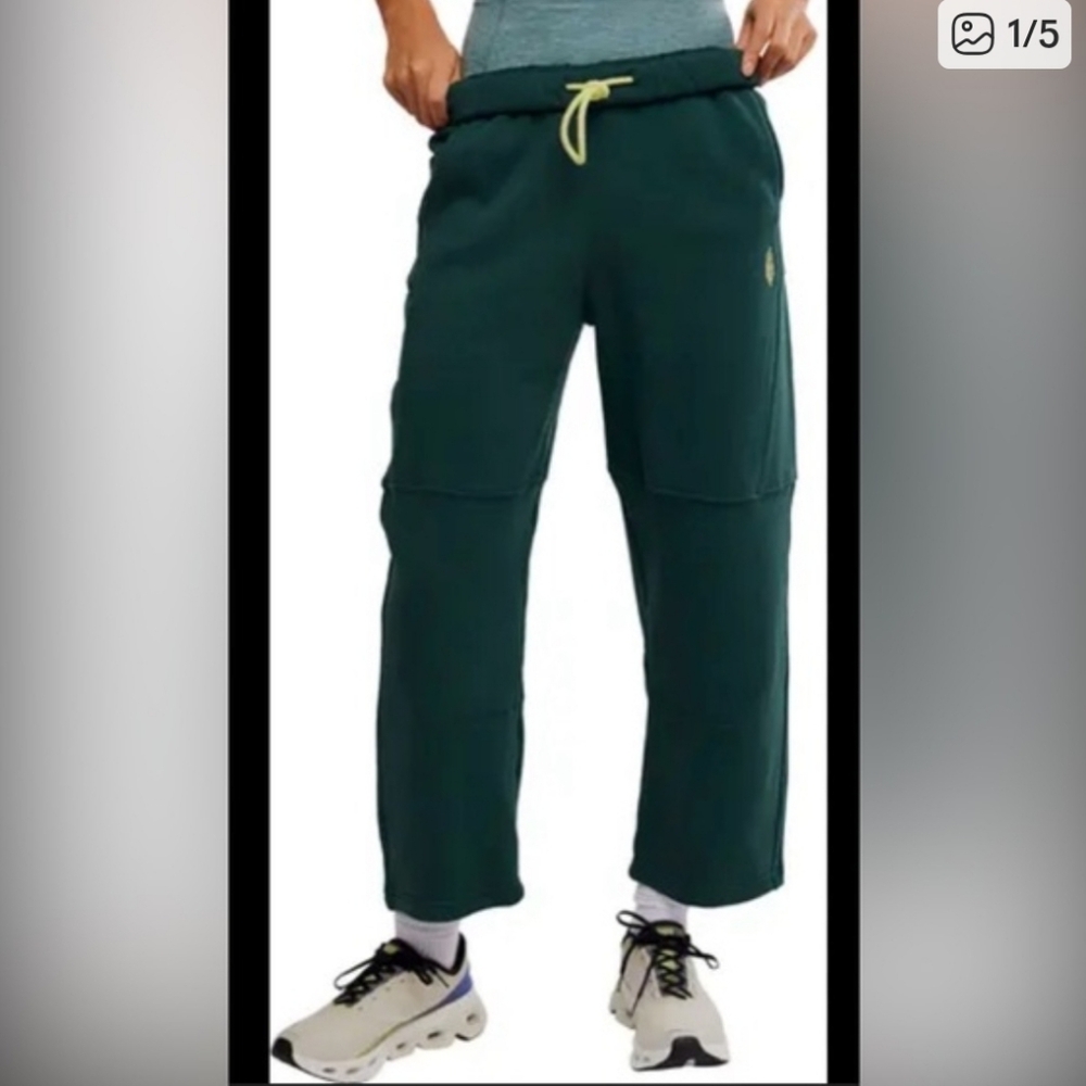 Free People Barrel Pants - Evergreen Green